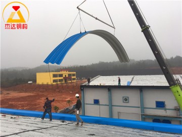 江西高安村前糧管所拱頂倉間罩棚工程